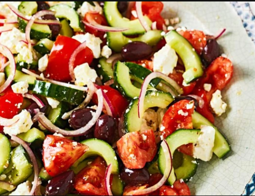 Greek salad recipe with Feta cheese PDO.